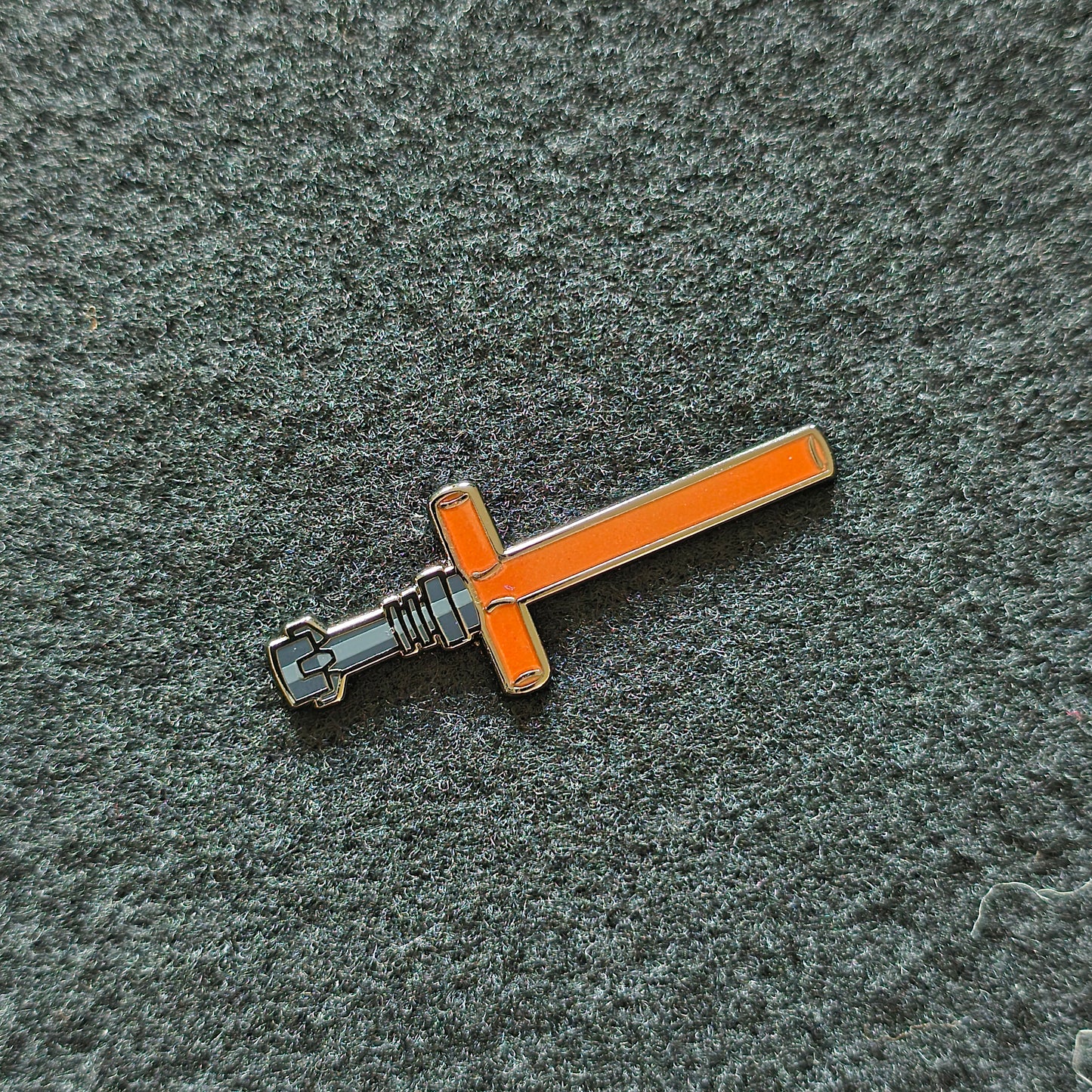 Laser Sword Brick Weapon Hard Enamel Pin