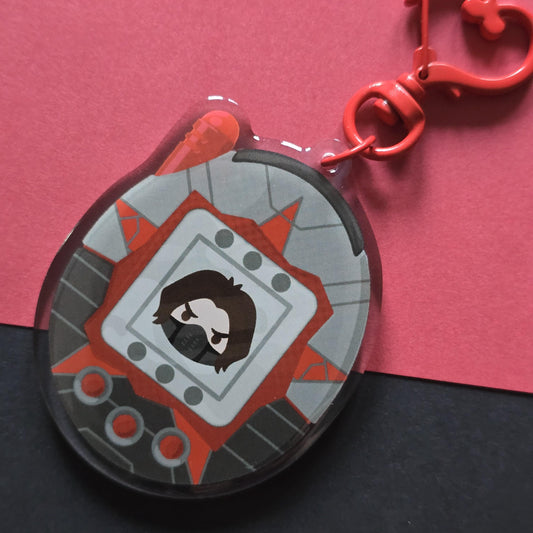 The Winter Soldier Tamagotchi Charm | Bucky Barnes | Acrylic Charm | Marvel | Avengers | Captain America | Falcon and Winter Soldier