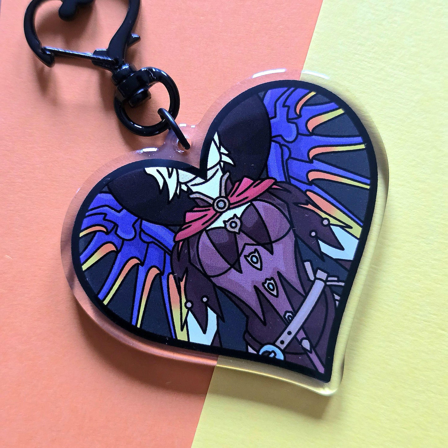 The Witch | Witch Mercy Heroic Heart Acrylic Charm Keychain | Dr Angela Ziegler
