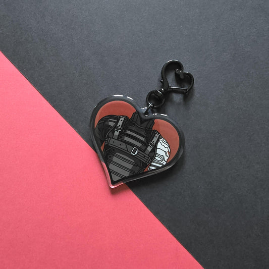 Til The End of the Line | Heroic Hearts Acrylic Charm Keychain