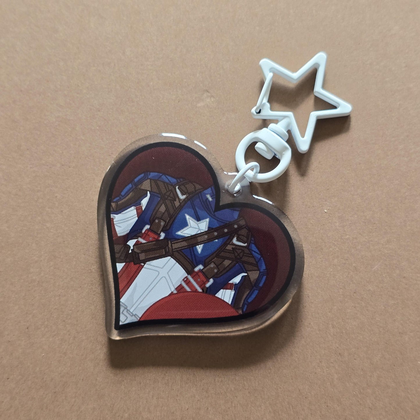 The Captain | Heroic Hearts | Acrylic Charm Keychain | Steve Rogers |