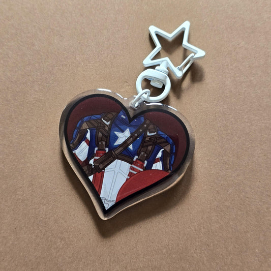 The Captain | Heroic Hearts | Acrylic Charm Keychain | Steve Rogers |