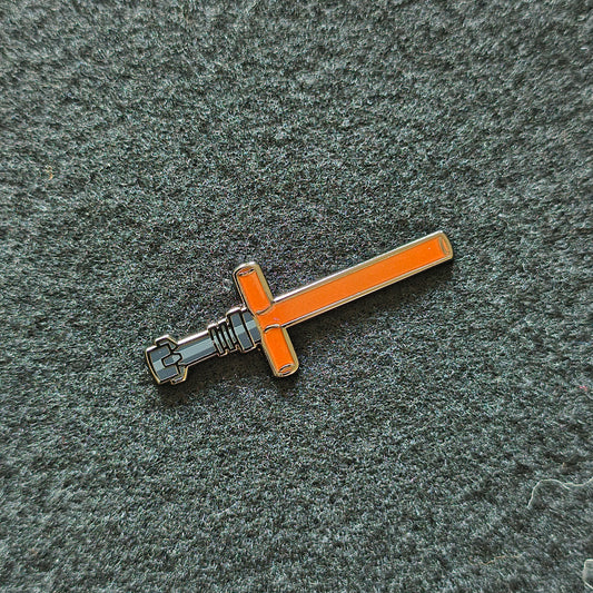 Laser Sword Brick Weapon Hard Enamel Pin