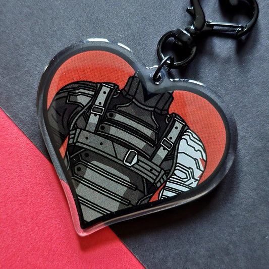 Til The End of the Line | Heroic Hearts Acrylic Charm Keychain