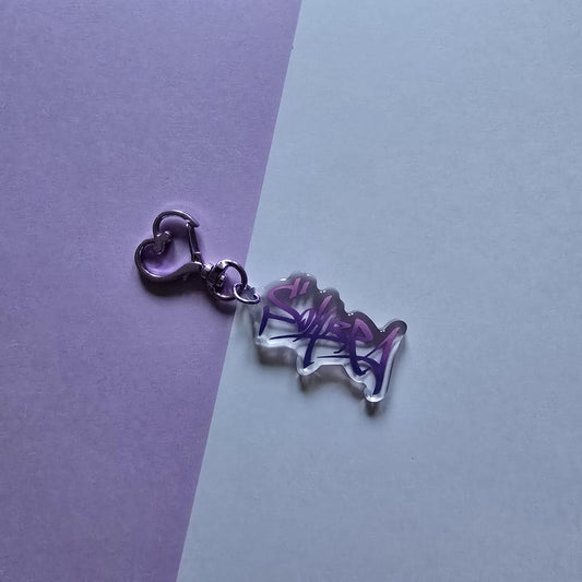 Sombra Spray Acrylic Charm Keychain | Graffiti