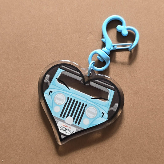 Roscoe | Acrylic Charm Keychain | Stiles' Jeep | Heroic Hearts