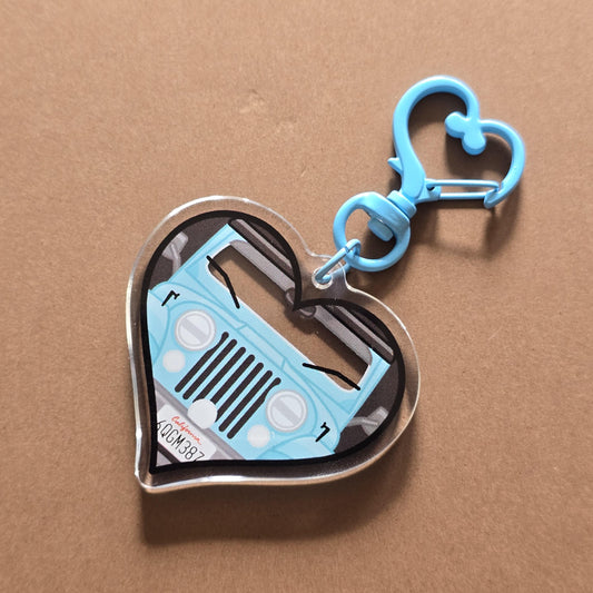 Roscoe | Acrylic Charm Keychain | Stiles' Jeep | Heroic Hearts